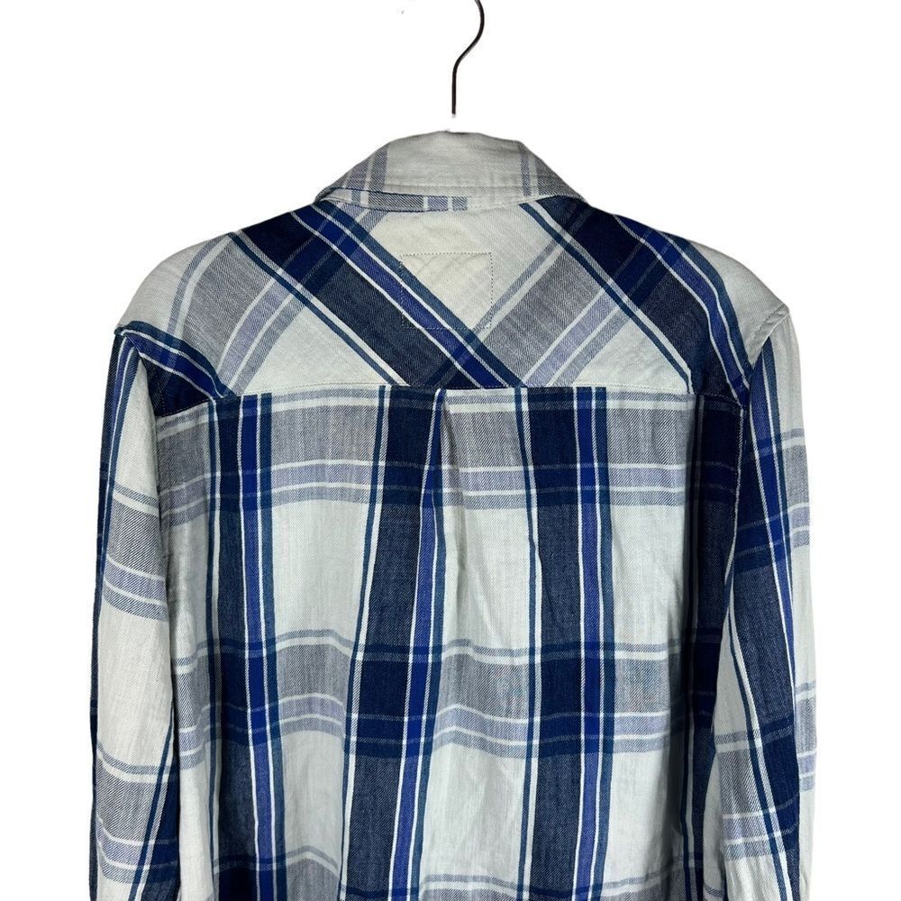Men’s Rails Blue White Hunter Plaid Shirt - Picture 5 of 9